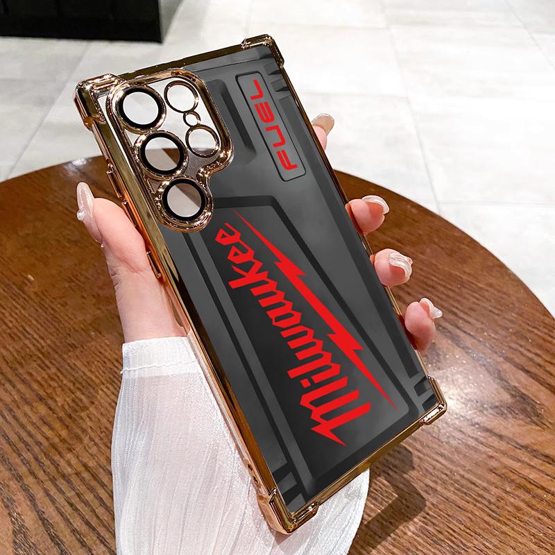 Designed for SAMSUNG Galaxy Electroplating luxury transparent four corner anti drop and shockproof phone case 125