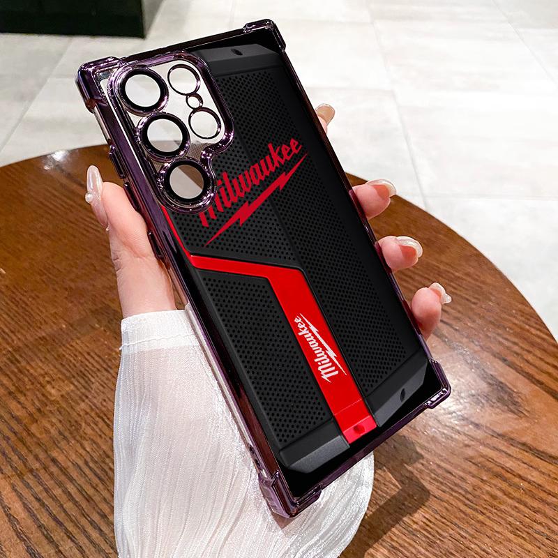 Designed for SAMSUNG Galaxy Electroplating luxury transparent four corner anti drop and shockproof phone case 127