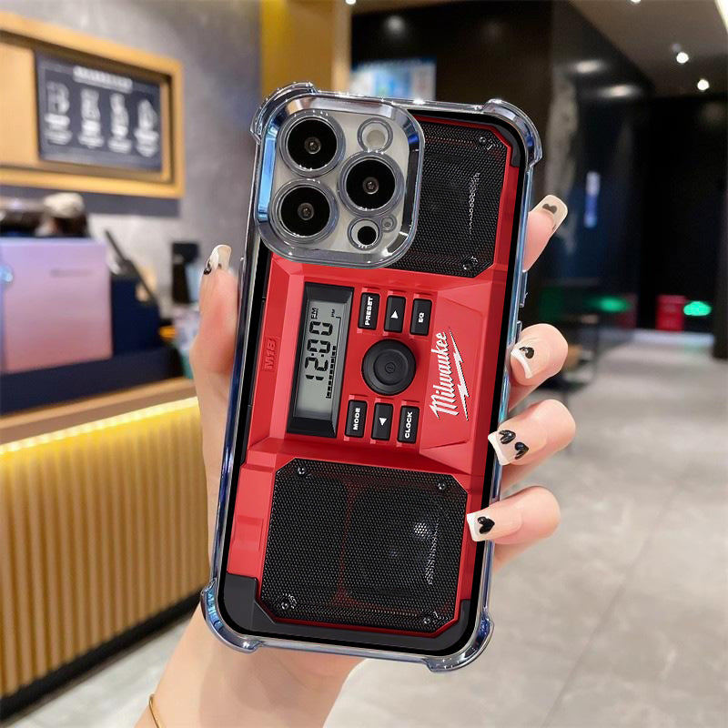 Designed for iPhone Electroplating luxury transparent four corner anti drop and shockproof phone case 246