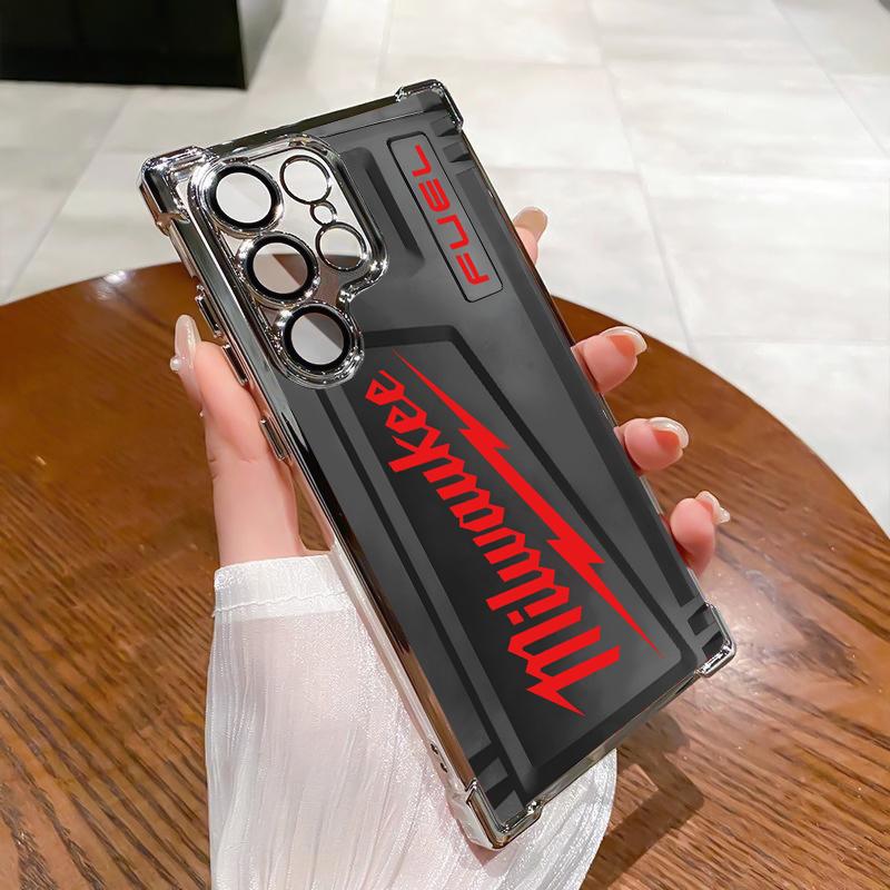 Designed for SAMSUNG Galaxy Electroplating luxury transparent four corner anti drop and shockproof phone case 125