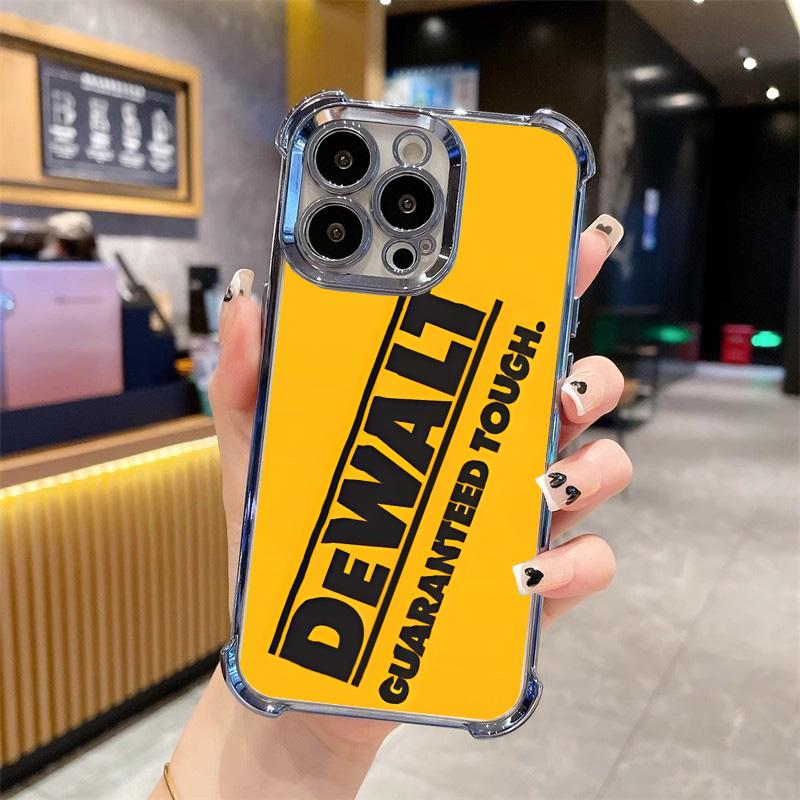 Designed for iPhone Electroplating luxury transparent four corner anti drop and shockproof phone case 084