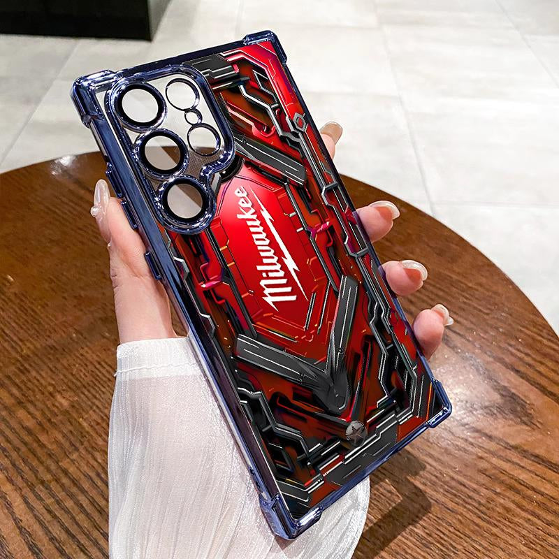 Designed for SAMSUNG Galaxy Electroplating luxury transparent four corner anti drop and shockproof phone case 181
