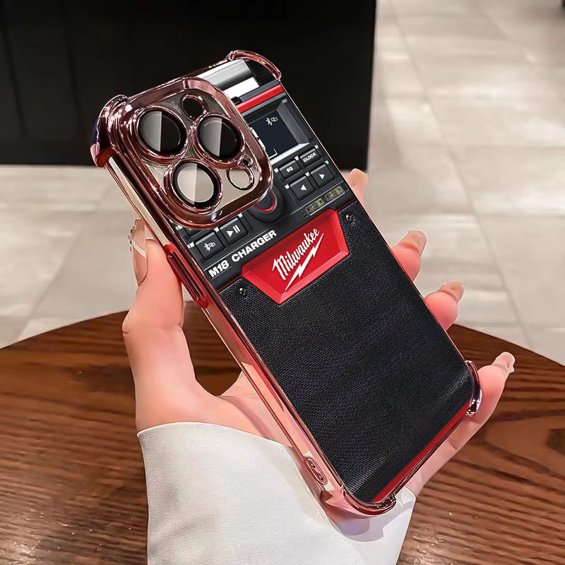 Designed for iPhone Electroplating luxury transparent four corner anti drop and shockproof phone case 242