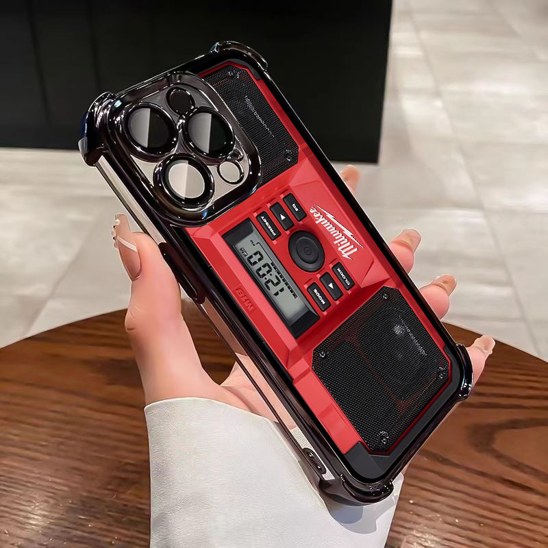Designed for iPhone Electroplating luxury transparent four corner anti drop and shockproof phone case 246