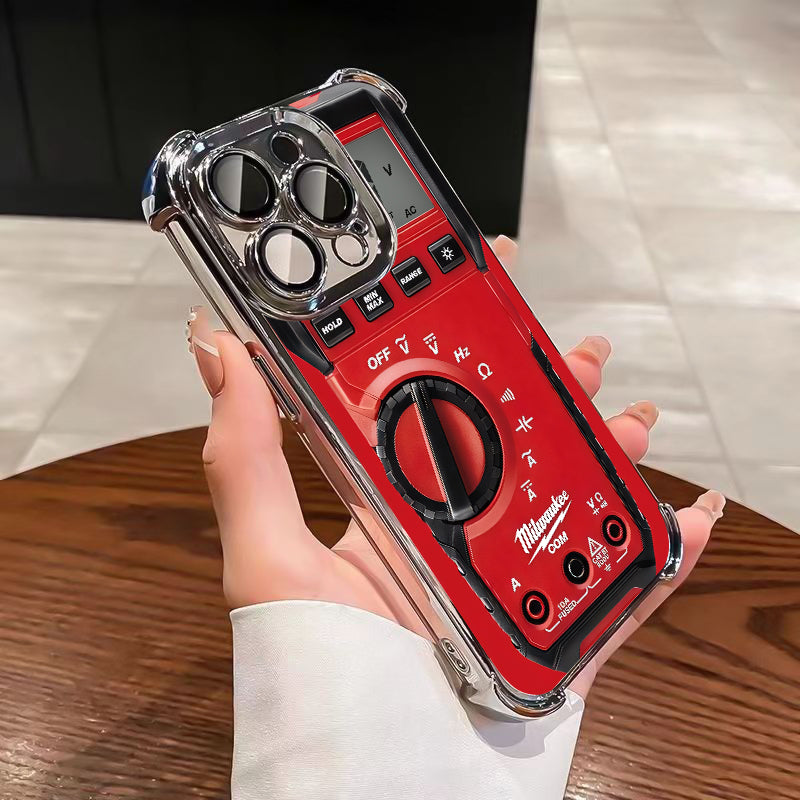 Designed for iPhone Electroplating luxury transparent four corner anti drop and shockproof phone case 244