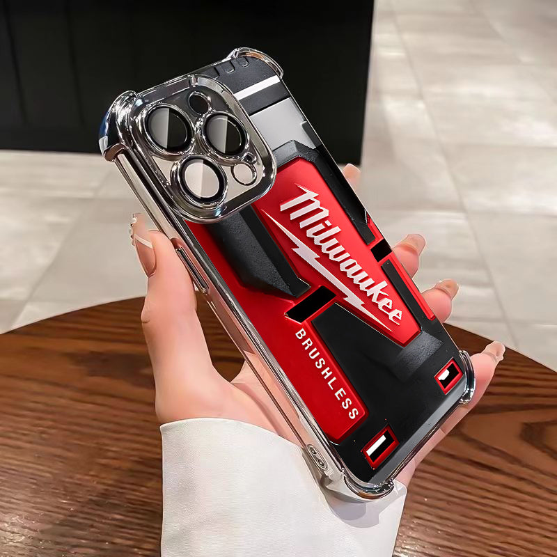 Designed for iPhone Electroplating luxury transparent four corner anti drop and shockproof phone case 241