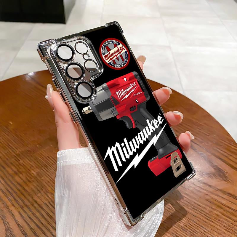 Designed for SAMSUNG Galaxy Electroplating luxury transparent four corner anti drop and shockproof phone case 183