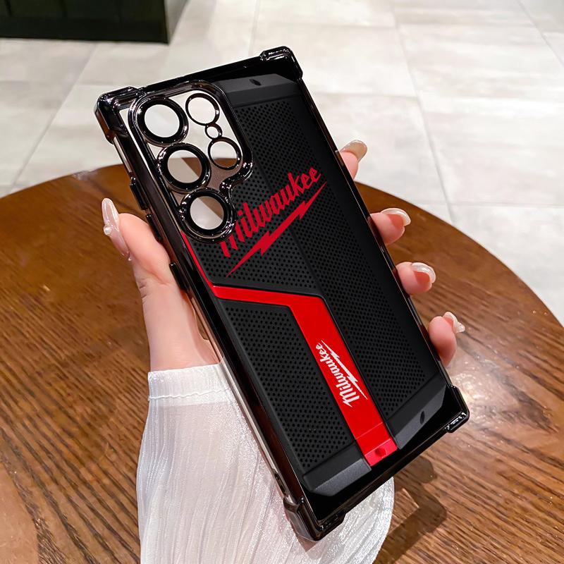 Designed for SAMSUNG Galaxy Electroplating luxury transparent four corner anti drop and shockproof phone case 127