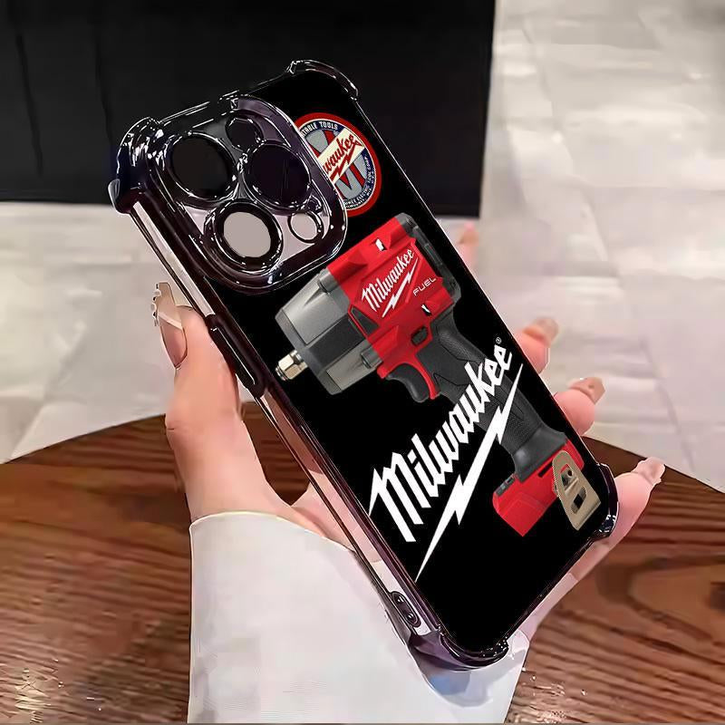 Designed for iPhone Electroplating luxury transparent four corner anti drop and shockproof phone case 183