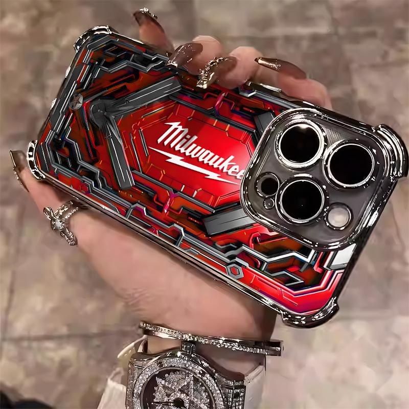 Designed for iPhone Electroplating luxury transparent four corner anti drop and shockproof phone case 181