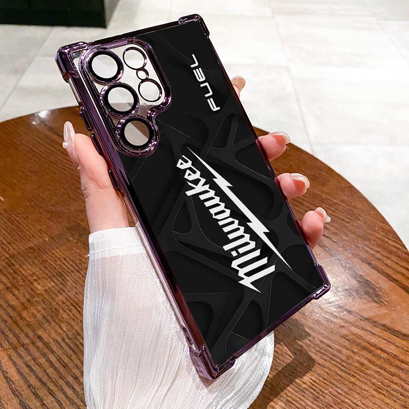 Milwaukee Phone Case For SAMSUNG GALAXY S22 S23 S24 S25 ULTRA PLUS Quad Cushion Drop Protection transparent Soft Silicon TPU four corner Shockproof Phone Cases 128-07