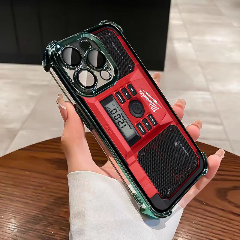 Designed for iPhone Electroplating luxury transparent four corner anti drop and shockproof phone case 246