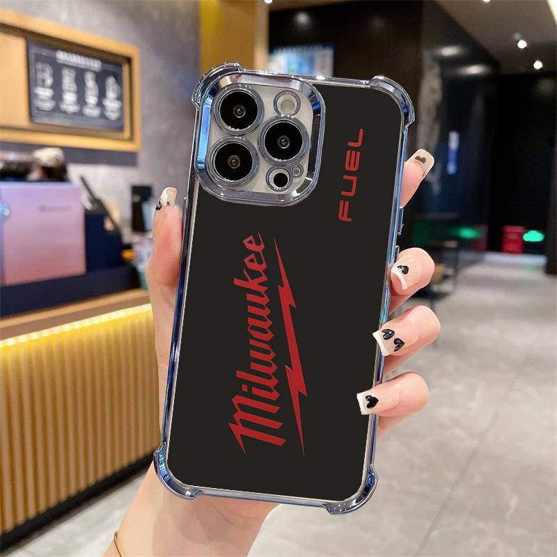 Designed for iPhone Electroplating luxury transparent four corner anti drop and shockproof phone case 011