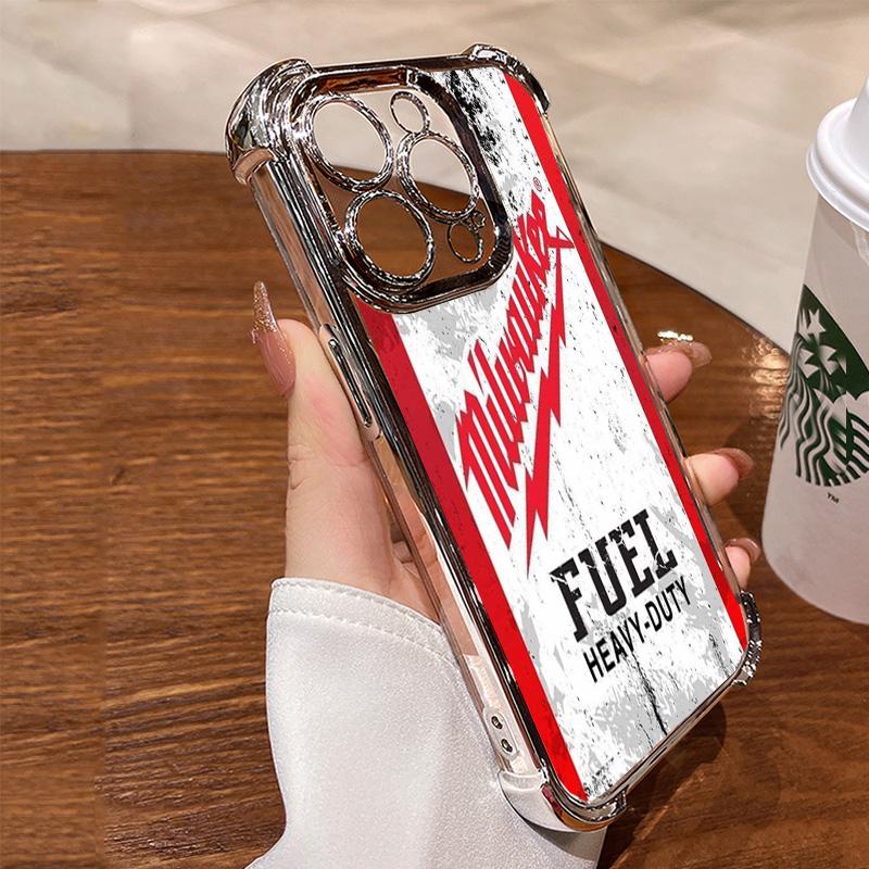 Designed for iPhone Electroplating luxury transparent four corner anti drop and shockproof phone case 012
