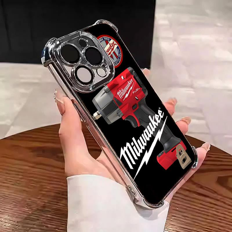 Designed for iPhone Electroplating luxury transparent four corner anti drop and shockproof phone case 183