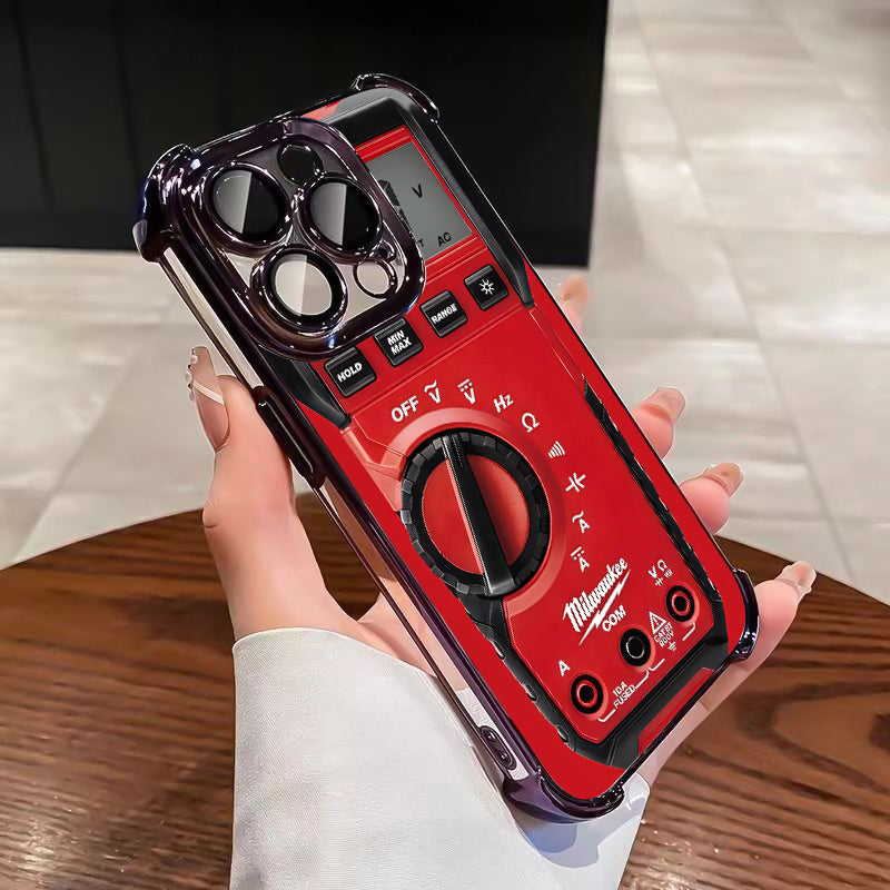 Designed for iPhone Electroplating luxury transparent four corner anti drop and shockproof phone case 244