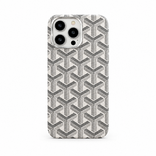 Classic Monogram Pattern Leather Phone Case