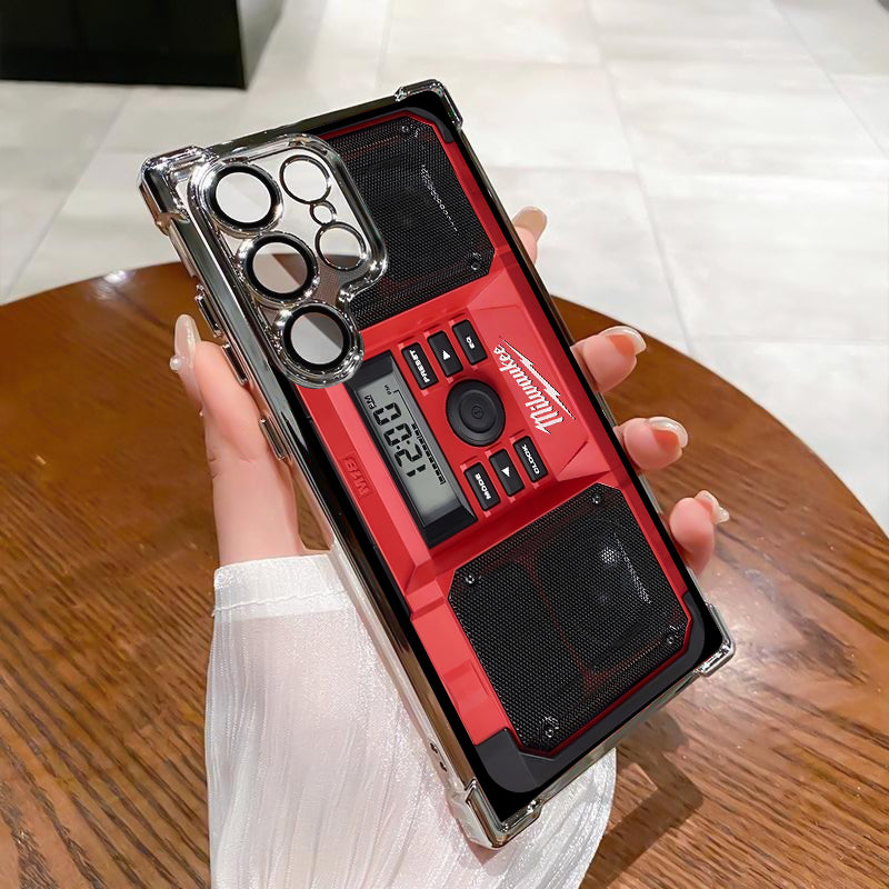 Designed for SAMSUNG Galaxy Electroplating luxury transparent four corner anti drop and shockproof phone case 246