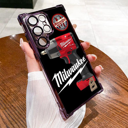 Designed for SAMSUNG Galaxy Electroplating luxury transparent four corner anti drop and shockproof phone case 183
