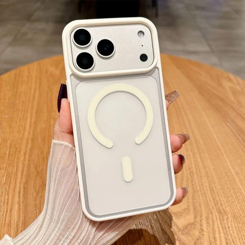 Burgundy Luxury Magnetic Clear Phone Case