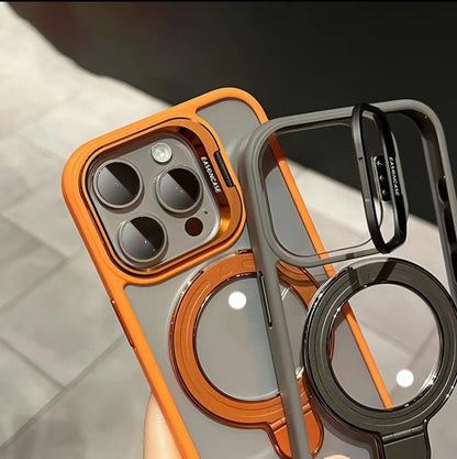 2025 New Style Clear Magnetic Stand Phone Case for iPhone