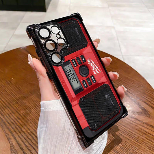 Designed for SAMSUNG Galaxy Electroplating luxury transparent four corner anti drop and shockproof phone case 246