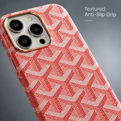Classic Monogram Pattern Leather Phone Case