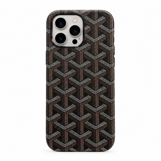 Classic Monogram Pattern Leather Phone Case