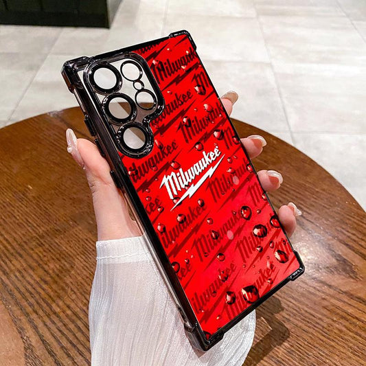 Designed for SAMSUNG Galaxy Electroplating luxury transparent four corner anti drop and shockproof phone case 247