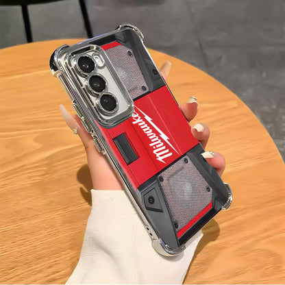 Designed for SAMSUNG Galaxy Electroplating luxury transparent four corner anti drop and shockproof phone case 247
