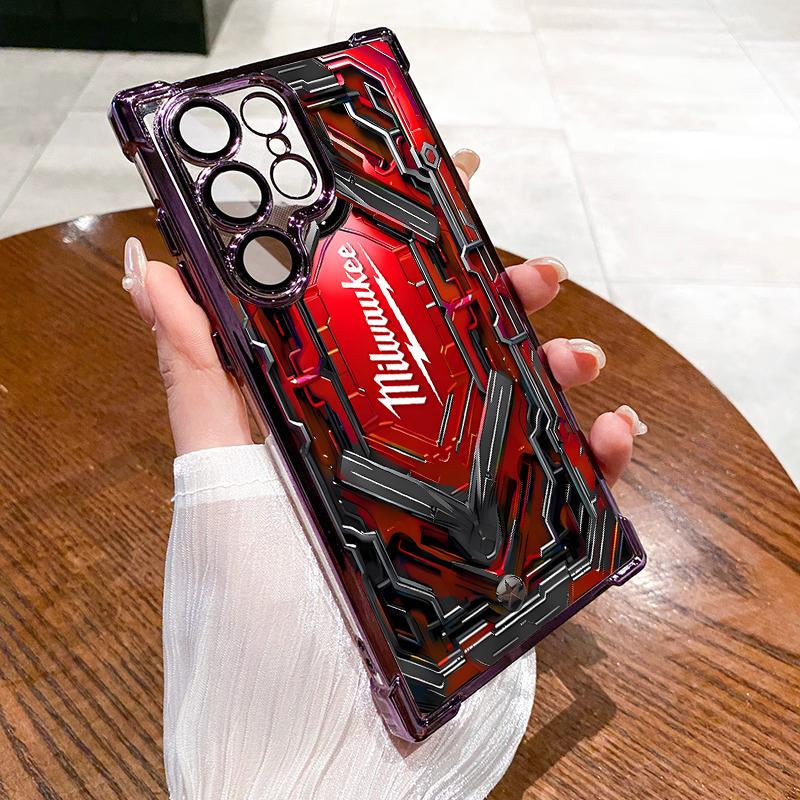 Designed for SAMSUNG Galaxy Electroplating luxury transparent four corner anti drop and shockproof phone case 181