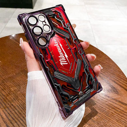 Designed for SAMSUNG Galaxy Electroplating luxury transparent four corner anti drop and shockproof phone case 181
