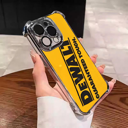 Designed for iPhone Electroplating luxury transparent four corner anti drop and shockproof phone case 084
