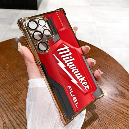 Designed for SAMSUNG Galaxy Electroplating luxury transparent four corner anti drop and shockproof phone case 182