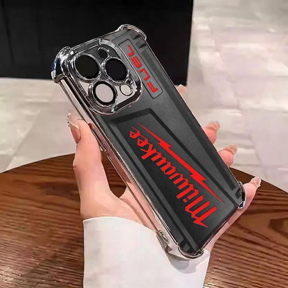Designed for iPhone Electroplating luxury transparent four corner anti drop and shockproof phone case 125