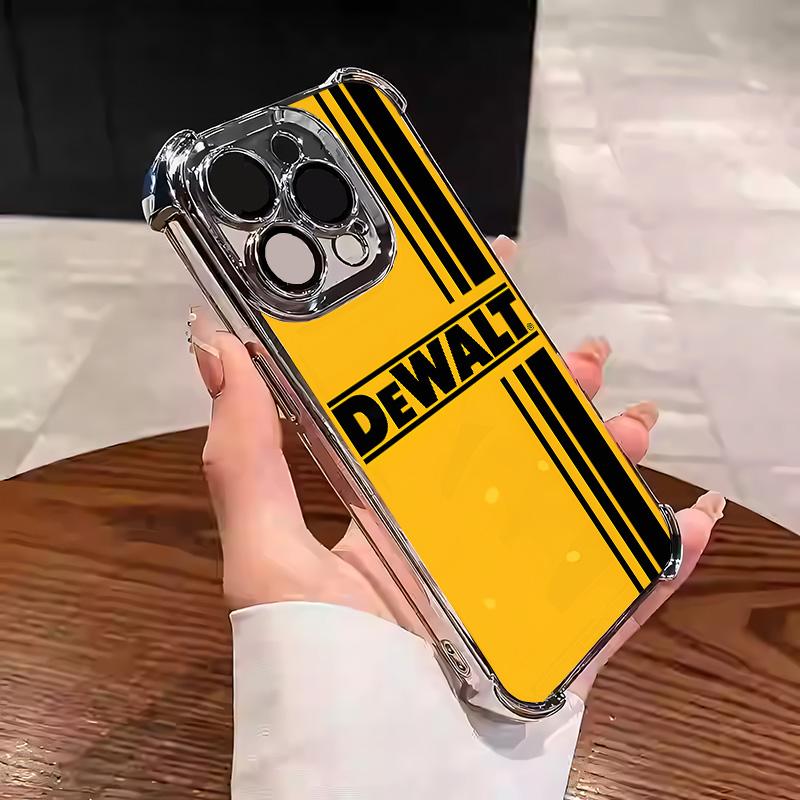 Designed for iPhone Electroplating luxury transparent four corner anti drop and shockproof phone case 041