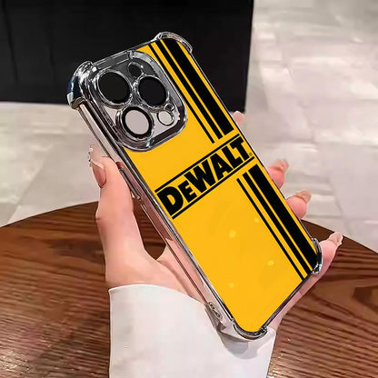 Designed for iPhone Electroplating luxury transparent four corner anti drop and shockproof phone case 041
