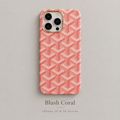 Classic Monogram Pattern Leather Phone Case