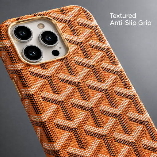 Classic Monogram Pattern Leather Phone Case