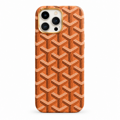 Classic Monogram Pattern Leather Phone Case