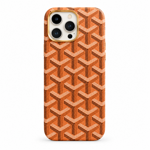 Classic Monogram Pattern Leather Phone Case
