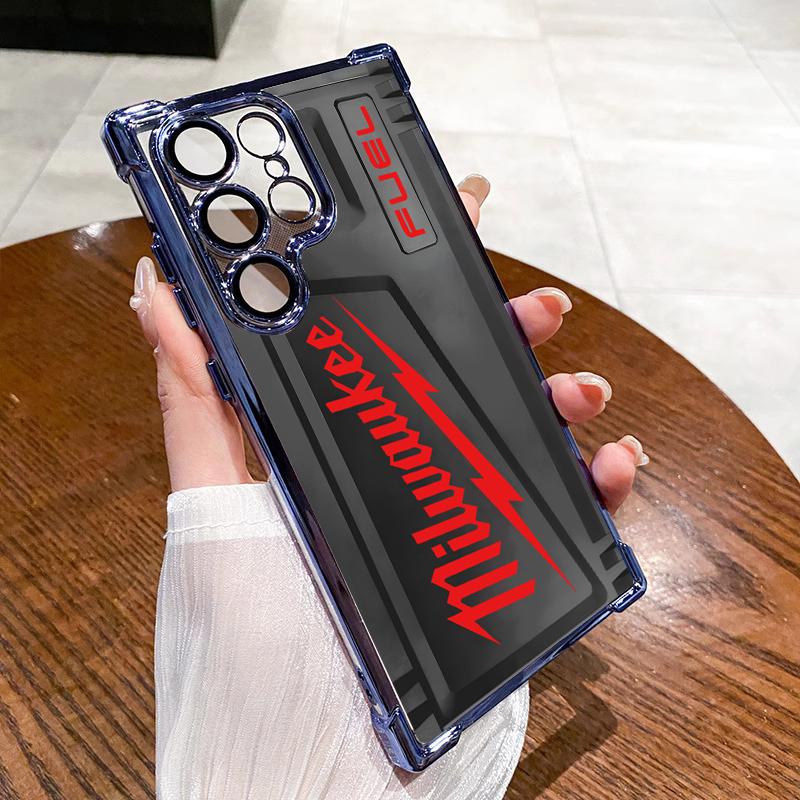 Designed for SAMSUNG Galaxy Electroplating luxury transparent four corner anti drop and shockproof phone case 125