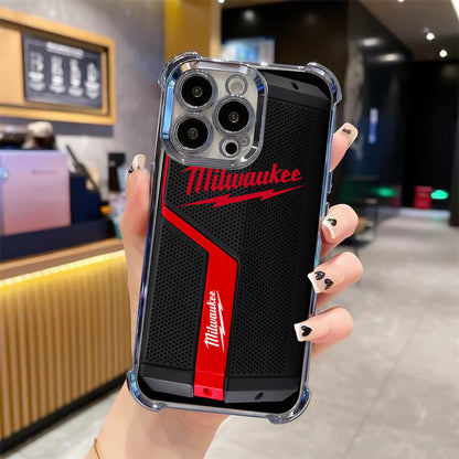 Designed for iPhone Electroplating luxury transparent four corner anti drop and shockproof phone case 127