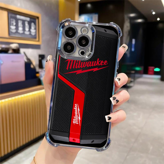 Designed for iPhone Electroplating luxury transparent four corner anti drop and shockproof phone case 127