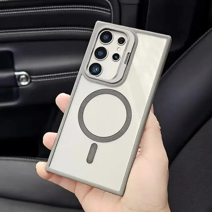 For Samsung Galaxy Ultra Shockproof Camera Ring Stand Clear Case