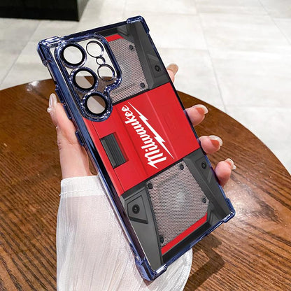 Designed for SAMSUNG Galaxy Electroplating luxury transparent four corner anti drop and shockproof phone case 247