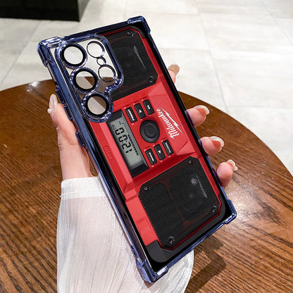 Designed for SAMSUNG Galaxy Electroplating luxury transparent four corner anti drop and shockproof phone case 246