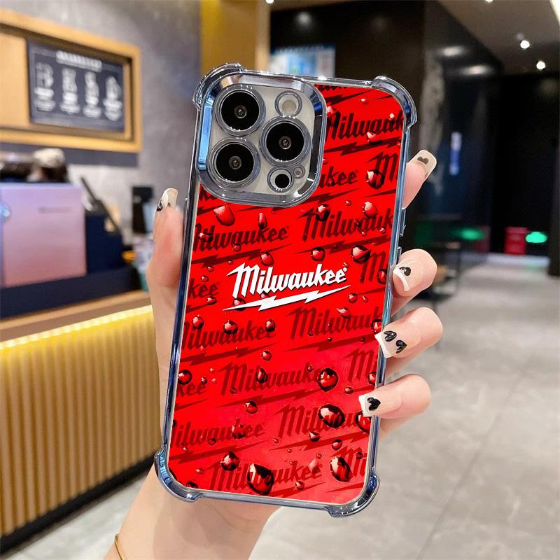 Designed for iPhone Electroplating luxury transparent four corner anti drop and shockproof phone case 023