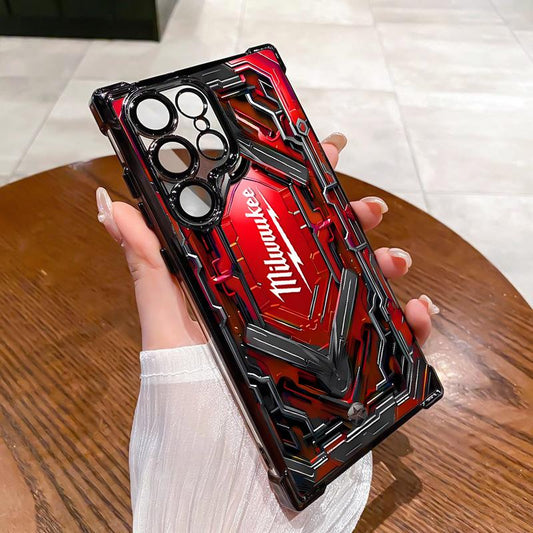 Designed for SAMSUNG Galaxy Electroplating luxury transparent four corner anti drop and shockproof phone case 181