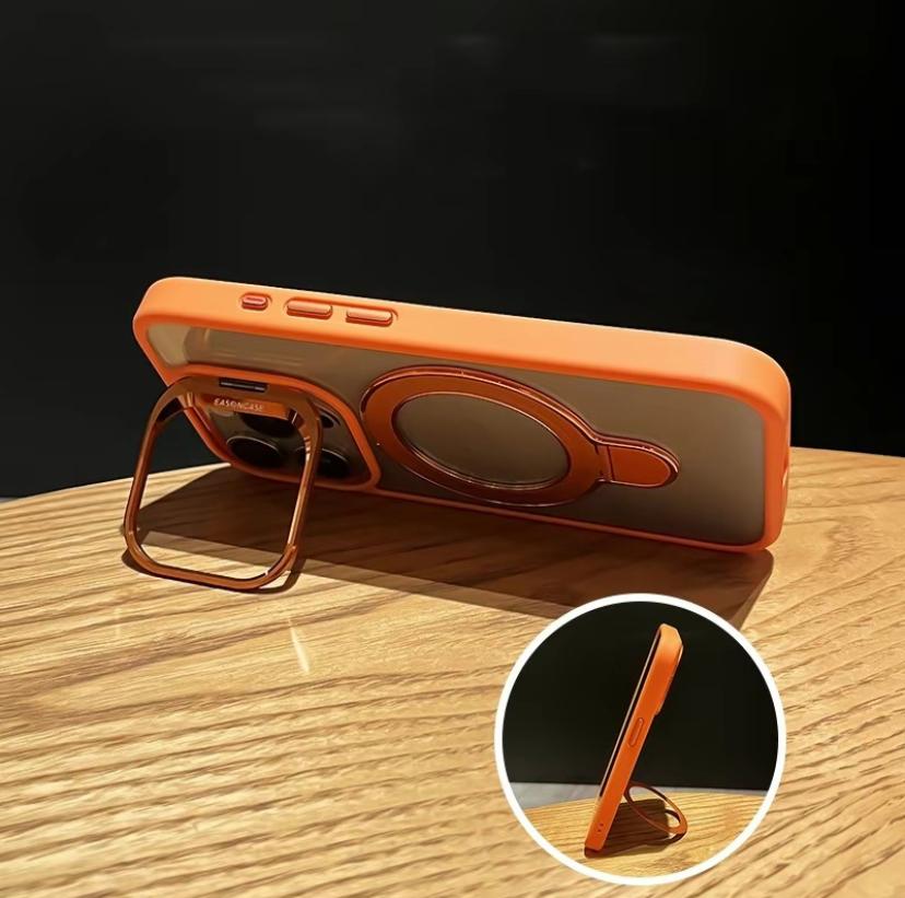 2025 New Style Clear Magnetic Stand Phone Case for iPhone